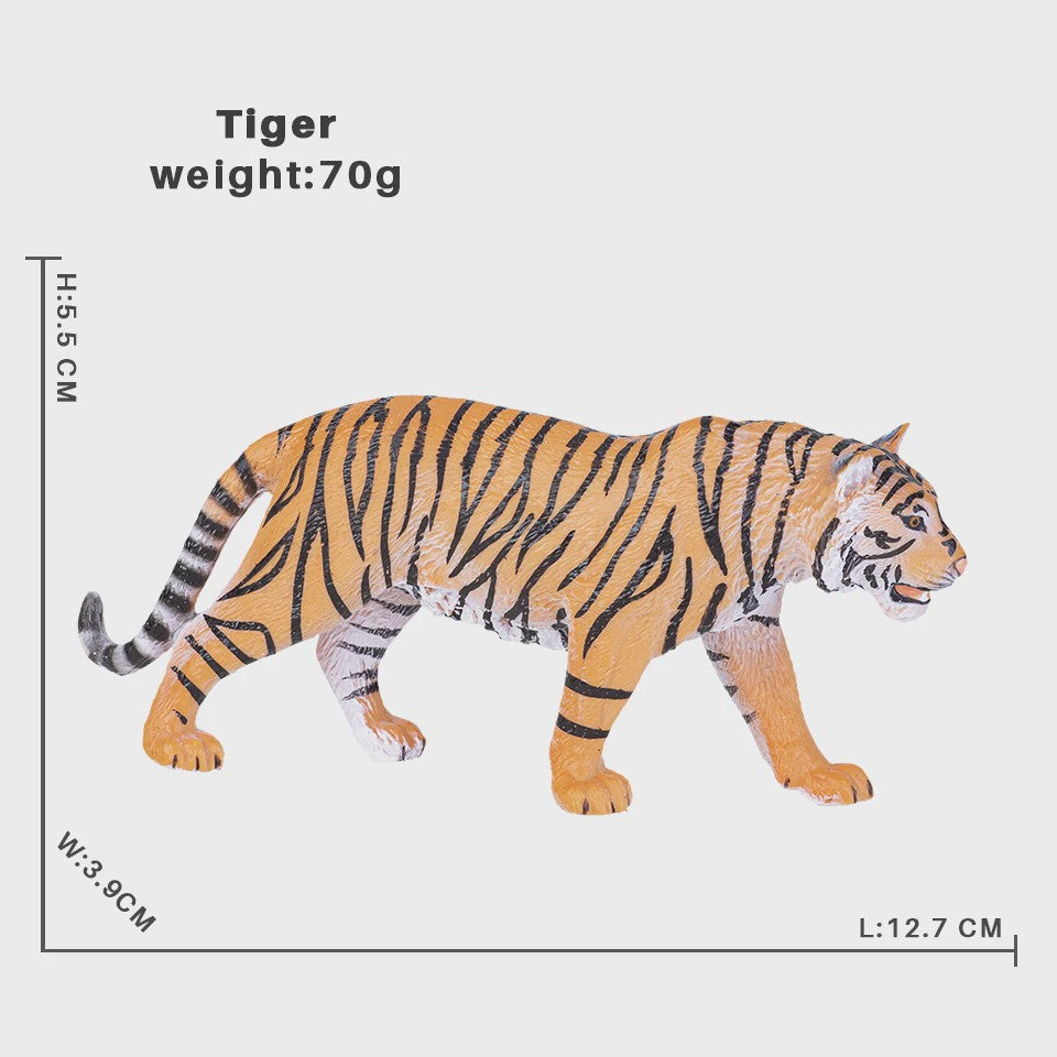 Realistische Wild Animal Speelgoed Set: Olifant, Leeuw, Cheetah, Tijger - Educatief Cadeau
