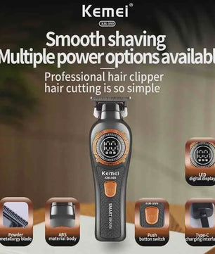 Kemei KM-999 Professionele Draadloze Trimmer met Digitaal Display