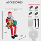 Opblaasbare Kerstman met Rendier - 290cm - Tuindecoratie met LED
