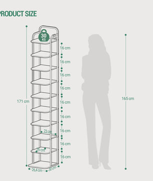 Verticale Schoenendrager Hout - Stijlvolle Schoenen Organizer voor Kleine Ruimtes