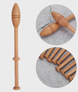 12x Houten Kantklosjes - Antiek & Ambachtelijk Handwerkgereedschap