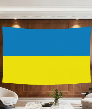 Oekraïense Vlag Wandkleed - Decoratief Tapijt voor Slaapkamer & Woonkamer