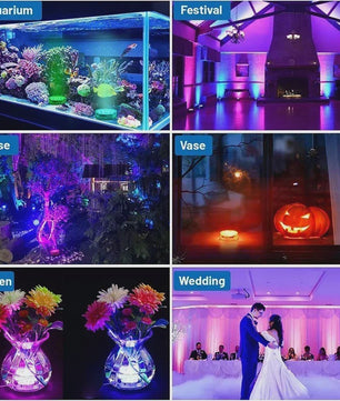 Waterdichte Onderwater LED Verlichting RGB met Afstandsbediening - Kleurveranderend, Batterijgevoed