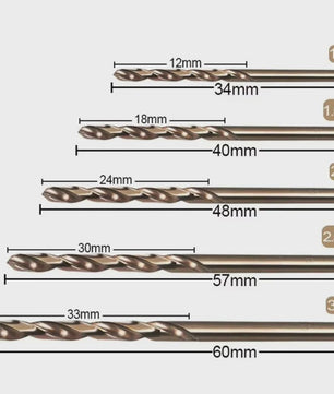 10-delige HSS M35 Kobalt Boorbits Set (1-3mm) voor Metaal & Roestvrij Staal