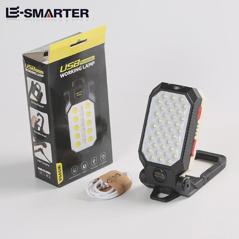 ESMARTER COB Werklamp - Draagbaar, USB Oplaadbaar, Noodverlichting & Zaklamp