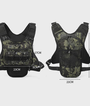 Tactisch Borstvest met Hydratatie en Opbergvakken - Ideaal voor Outdoor Sporten