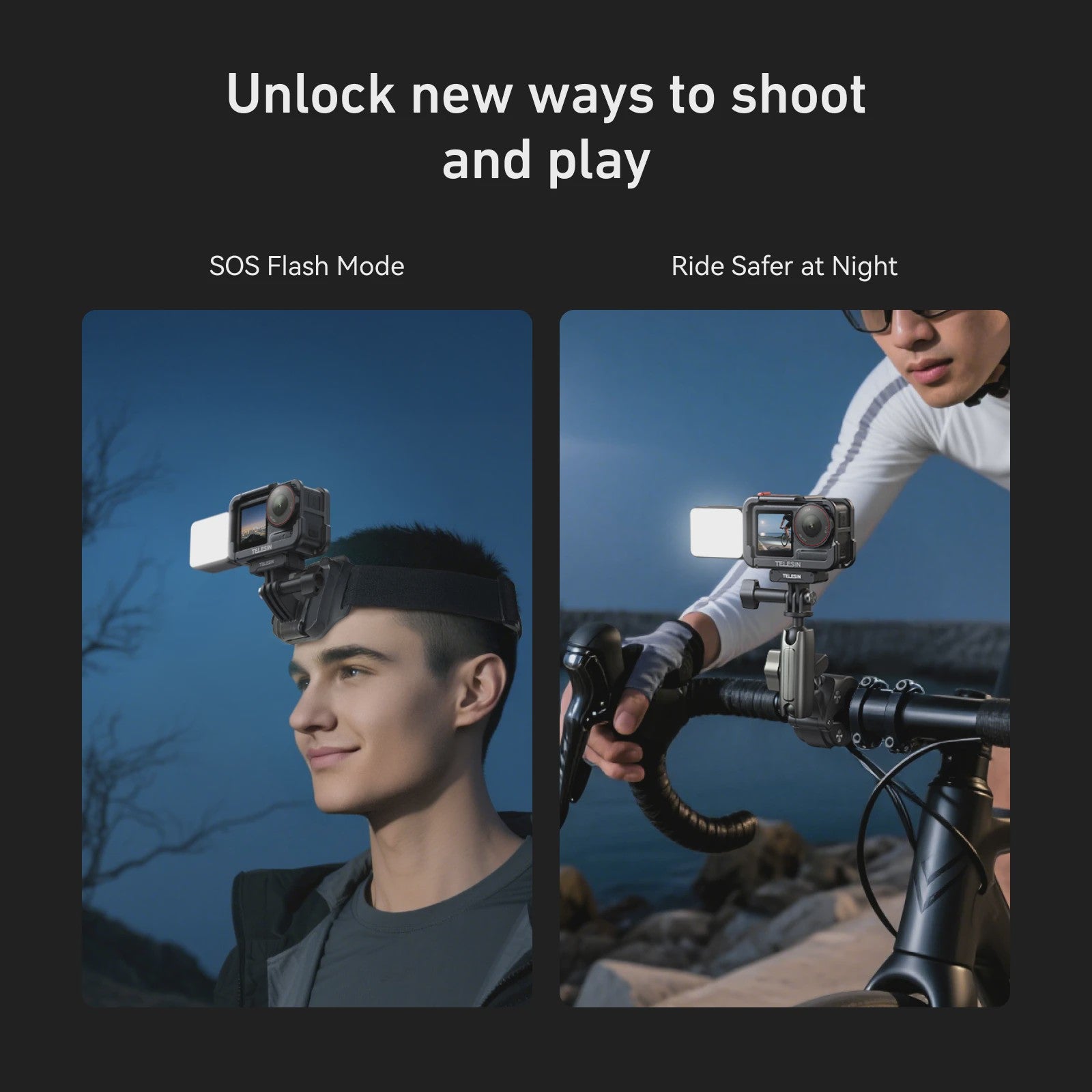 TELESIN Mini Waterproof Fill Light voor DJI OSMO Action Camera's - Verbeter je beelden