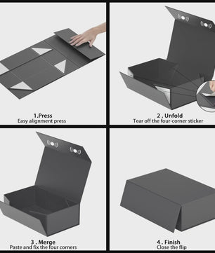 Grote Magnetische Cadeaubox met Deksel - 33x25x12cm - Luxe Inklapbare Verpakking