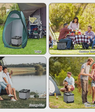 Draagbaar Opvouwbaar Toilet - Compact & Anti-geur voor Auto, Reizen & Noodgevallen