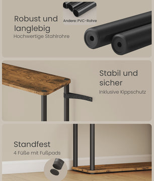 Industriële Stellingkast 5 Niveaus - 60x23.8x139 cm - Bruin-Zwart