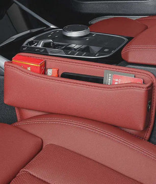 Leren Autostoel Organizer - Multifunctionele Opbergbox voor Autostoel Kieren