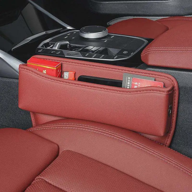 Leren Autostoel Organizer - Multifunctionele Opbergbox voor Autostoel Kieren