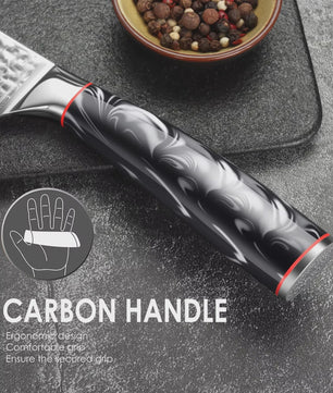 Professioneel Damascus Koksmes - 67 Lagen Staal, Ergonomisch G10 Handvat, Inclusief Cadeaubox
