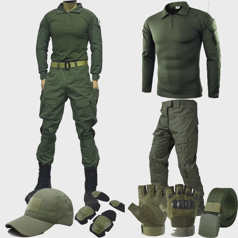 Groen Tactisch Uniform Set: Outdoor Kleding voor Training, Jacht en Paintball