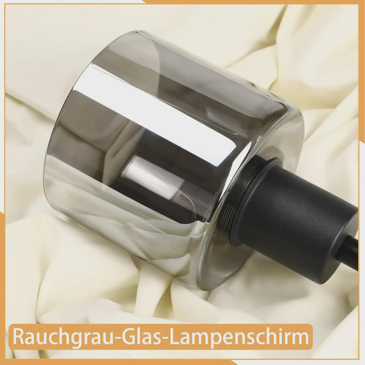 Vintage Glazen Hanglamp Zwart - Retro Industriële Stijl E27 Fitting