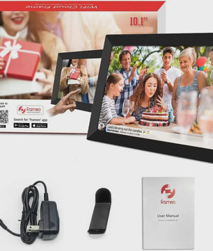Frameo Smart WiFi Digitale Fotolijst 10.1 Inch HD Touchscreen met 32GB/64GB Opslag en Wandmontage