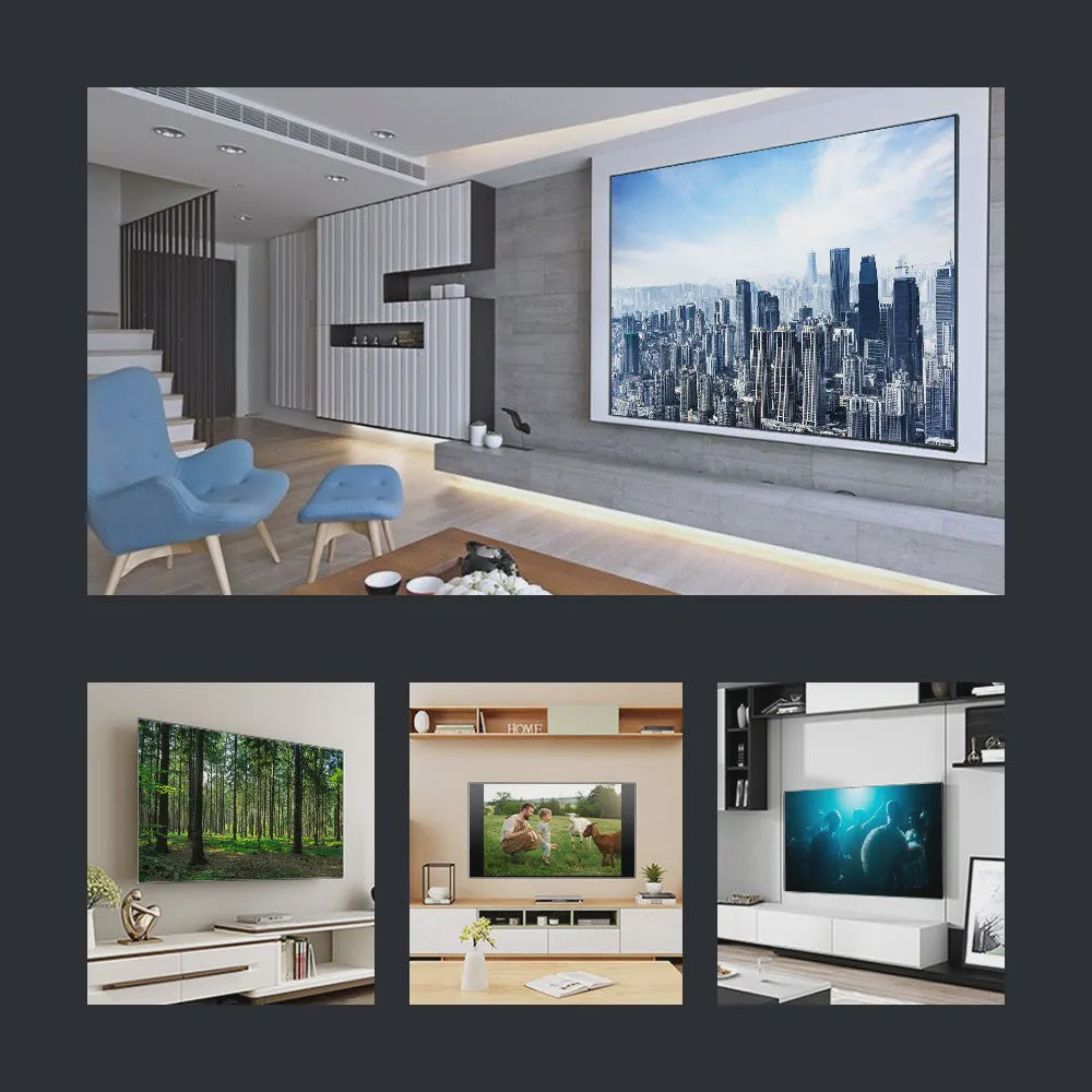 BlitzWolf VS10 100-Inch Vast Projectiescherm met Smalle Rand - 4K Home Theater Ervaring