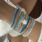 17-delige Boho Kralen Armband Set met Schelpjes - Pastel Kleuren voor Zomer & Strand