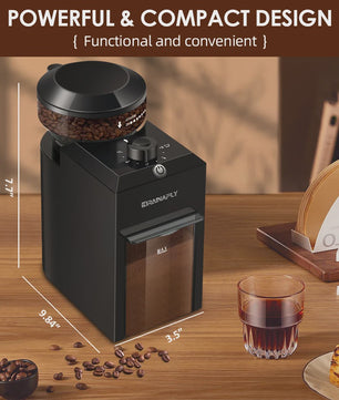 Elektrische Koffiemolen met 28 Instellingen voor Espresso, French Press & Filterkoffie