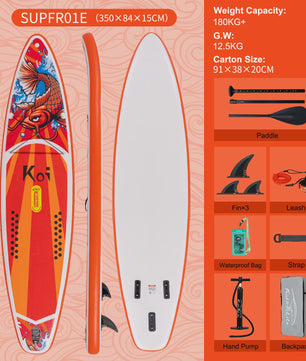 Opblaasbaar SUP Board 320-350cm met Complete Accessoireset - Ideaal voor Volwassenen