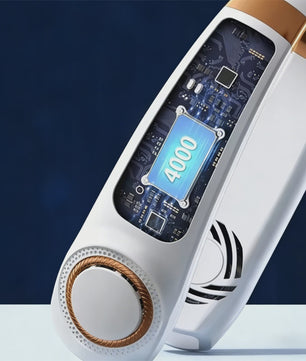 Draagbare Bladloze Nekventilator: USB Oplaadbaar, Stil, 5 Snelheden & LED Display