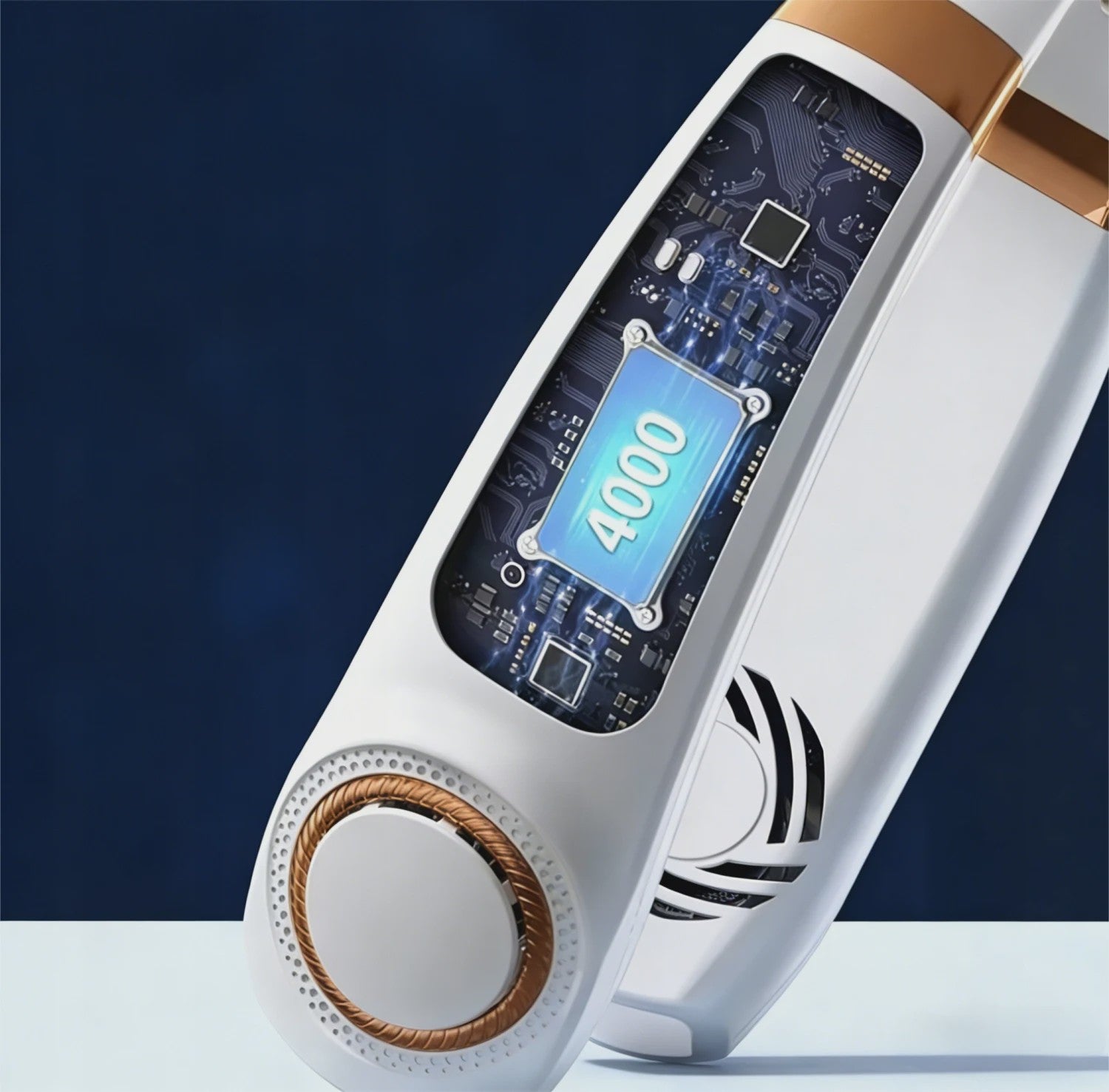 Draagbare Bladloze Nekventilator: USB Oplaadbaar, Stil, 5 Snelheden & LED Display