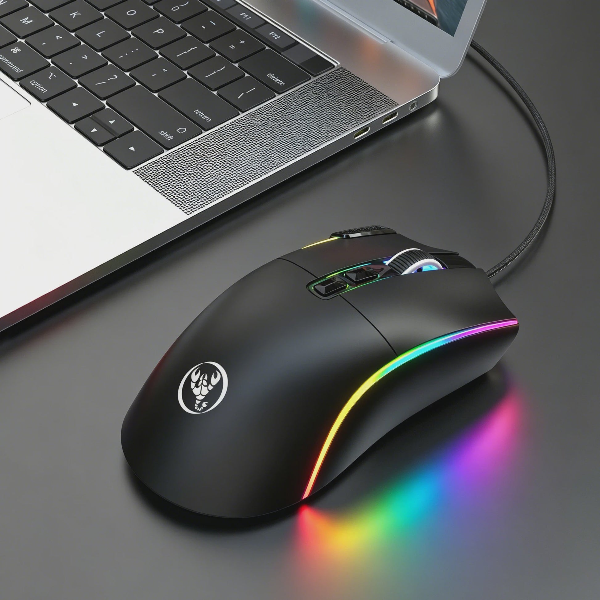HXSJ X1 Bedrade Gaming Muis: Ergonomisch, RGB Verlichting, 8 Macro Knoppen & 7200 DPI