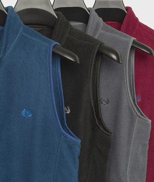 Herfst/Winter Fleece Vest Heren - Casual & Modieus met Geborduurd Detail