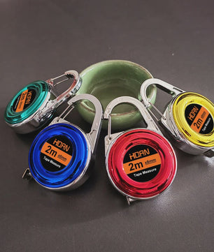 Mini Rolbandmaat met Sleutelhanger - 2 Meter Staal - Compact & Multifunctioneel