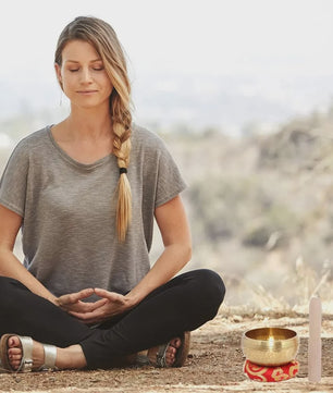Handgemaakte Tibetaanse Klankschaal van Koper - Klanktherapie, Yoga & Meditatie