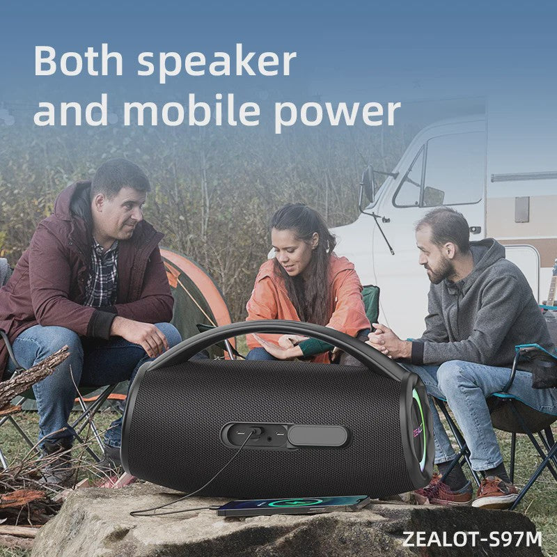 Zealot S97 Karaoke Speaker met 2 Draadloze Microfoons - Draagbaar Bluetooth Geluidssysteem