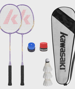 Kawasaki 1 Pair Of Badminton Racket 1U Aluminum Alloy Frame Badminton  Racquet With String For Outdoor Entertainment UP-0182