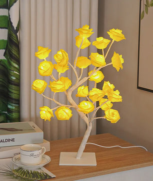 Sfeervolle Rozenboom Tafellamp - Multicolor LED Nachtlampje, USB-Powered Decoratie