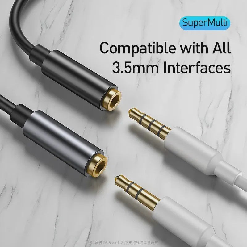 Baseus USB-C naar 3.5mm Audio Adapter Kabel - Hoge Kwaliteit Geluid voor Type-C Telefoons
