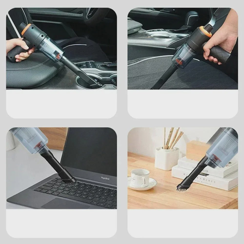 Draadloze Auto Kruimeldief 9000Pa - Draagbare Mini Stofzuiger met USB Opladen (1200mAh) voor Auto & Huis