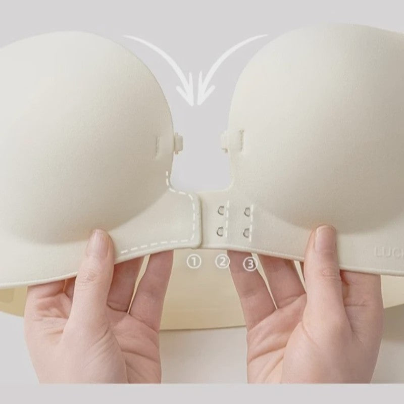 Strapless Push-Up BH met Voorsluiting - Naadloos, Onzichtbaar & Verstelbaar