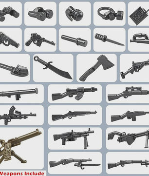 Militaire Basis Bouwset WO2 - Legoset met Wapens en Voertuigen voor Kinderen