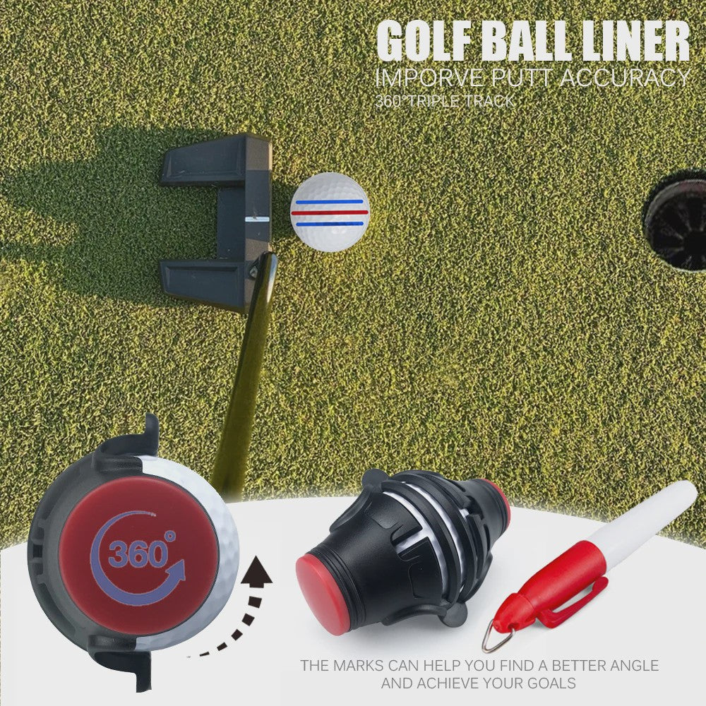 360° Golf Bal Markering Tool: Verbeter Putt Nauwkeurigheid met Precisie Lijn