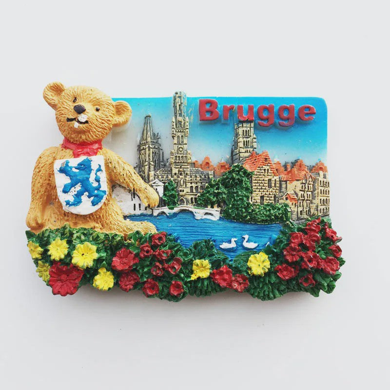 België Koelkastmagneet - Souvenir & Reistafel voor Huisdecoratie