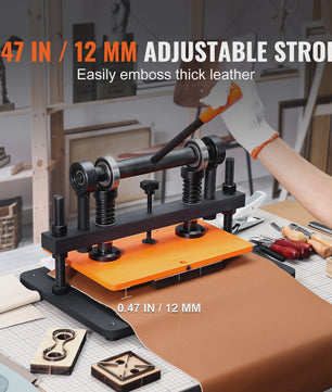 Handmatige Leer Snijmachine & Embossing Machine met Verstelbare Druk