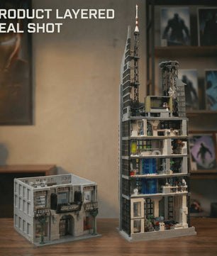 Oscorp Tower Bouwstenen Model Kit met Verlichting - 6375 Delen - Creatief Speelgoed