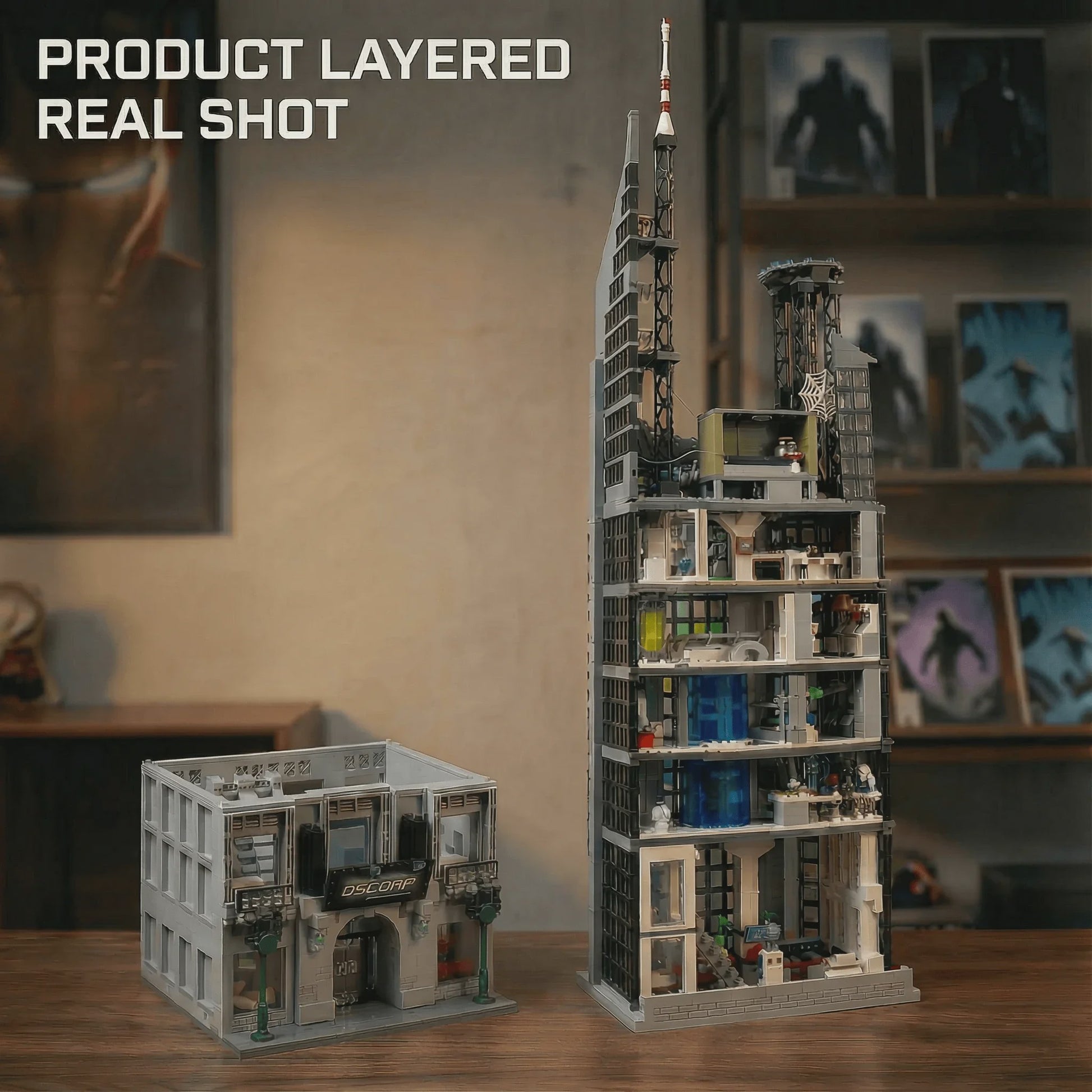 Oscorp Tower Bouwstenen Model Kit met Verlichting - 6375 Delen - Creatief Speelgoed