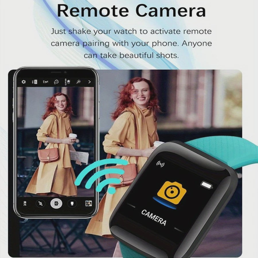 Smartwatch voor Heren & Dames: Fitness Tracker, Bericht Notificaties & Meer - Elektronisch Polshorloge