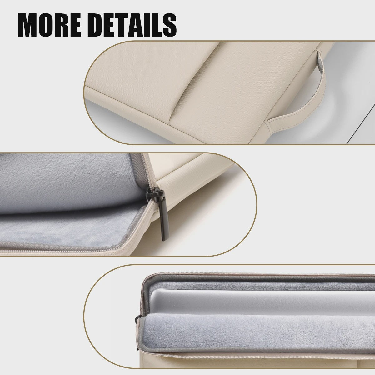 Universele Laptop Sleeve 13.3-15.6 inch - Beschermhoes met Handvat & Extra Vak