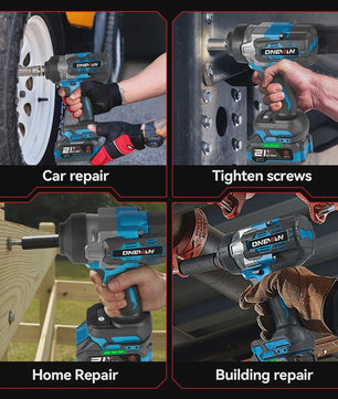 ONEVAN Accu Slagmoersleutel 2800 Nm Borstelloos - 5 Snelheden - Makita 18V Compatibel