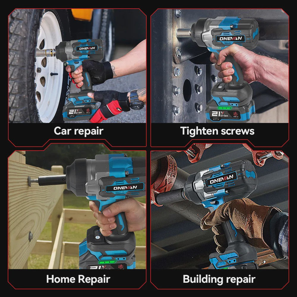 ONEVAN Accu Slagmoersleutel 2800 Nm Borstelloos - 5 Snelheden - Makita 18V Compatibel