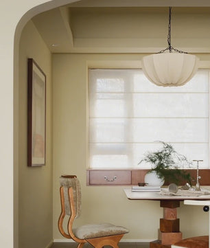 Nordic Wabi Sabi Stof Plafondlamp - Sfeervolle Hanglamp voor Woonkamer, Eetkamer & Slaapkamer