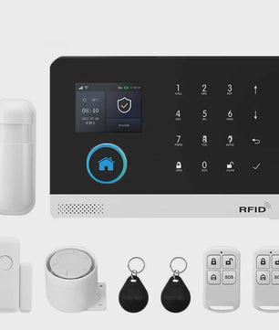 Slim Beveiligingssysteem voor Thuis: WIFI/GSM Alarm met Deur- en Bewegingssensoren, Tuya & Alexa Compatibel