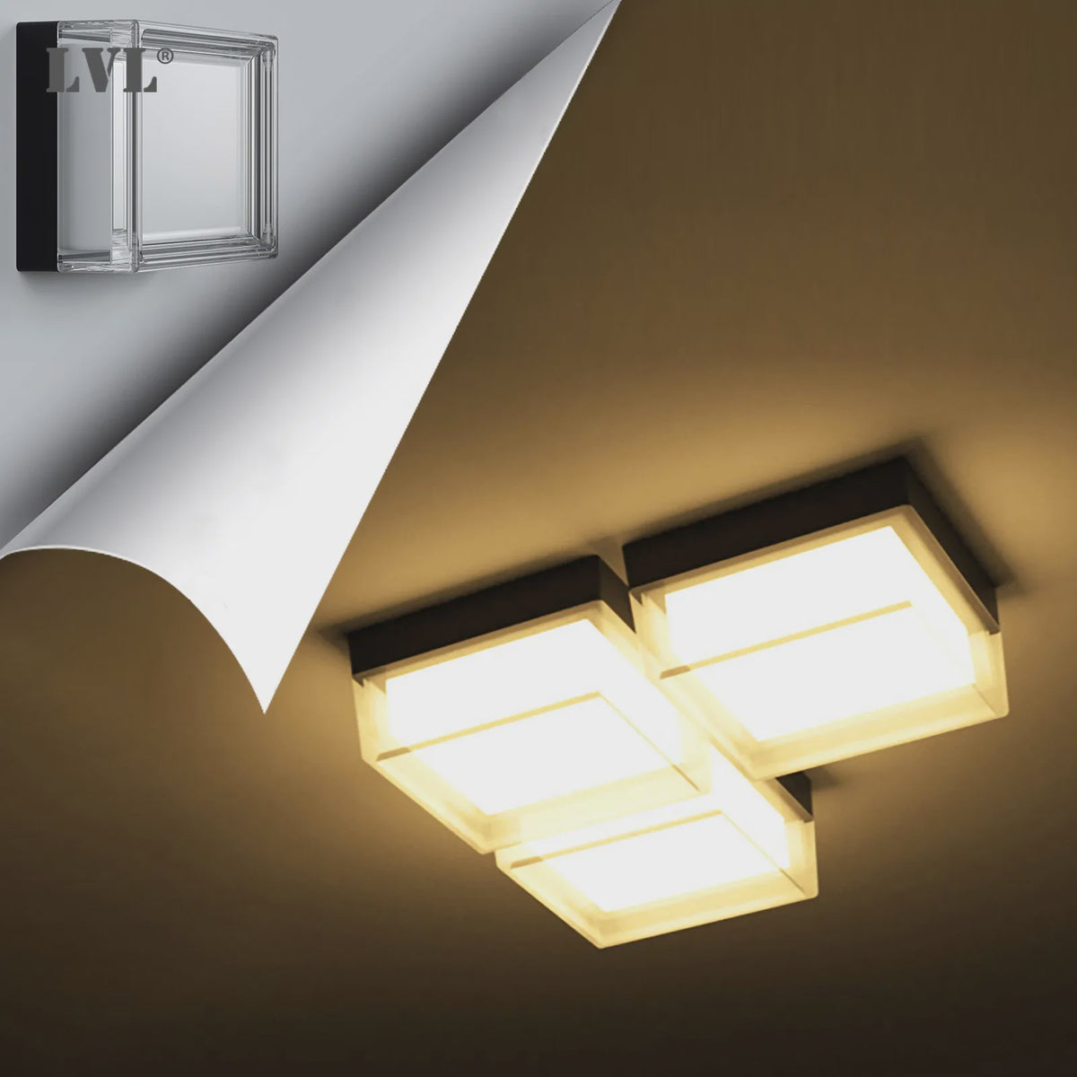Moderne LED Wandlamp 9W Rond & Vierkant - Waterdicht IP65 CCT Smokey Grey