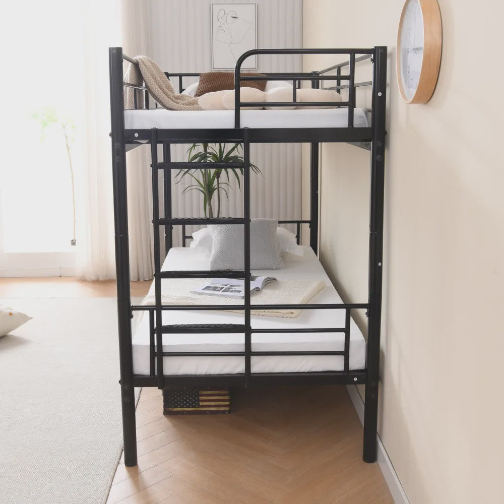 Stapelbed Kinderen 90x200cm - Veilig, Omvormbaar tot 2 Enkele Bedden met Ladder
